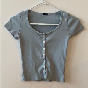 Brandy Melville Light Blue Zelly Top